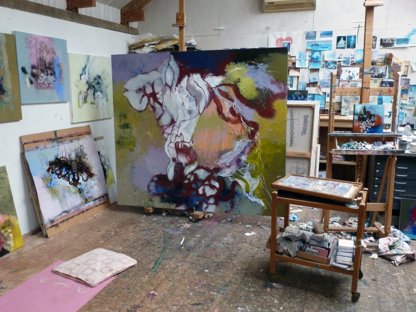 010 - LMc Large canvas in studio