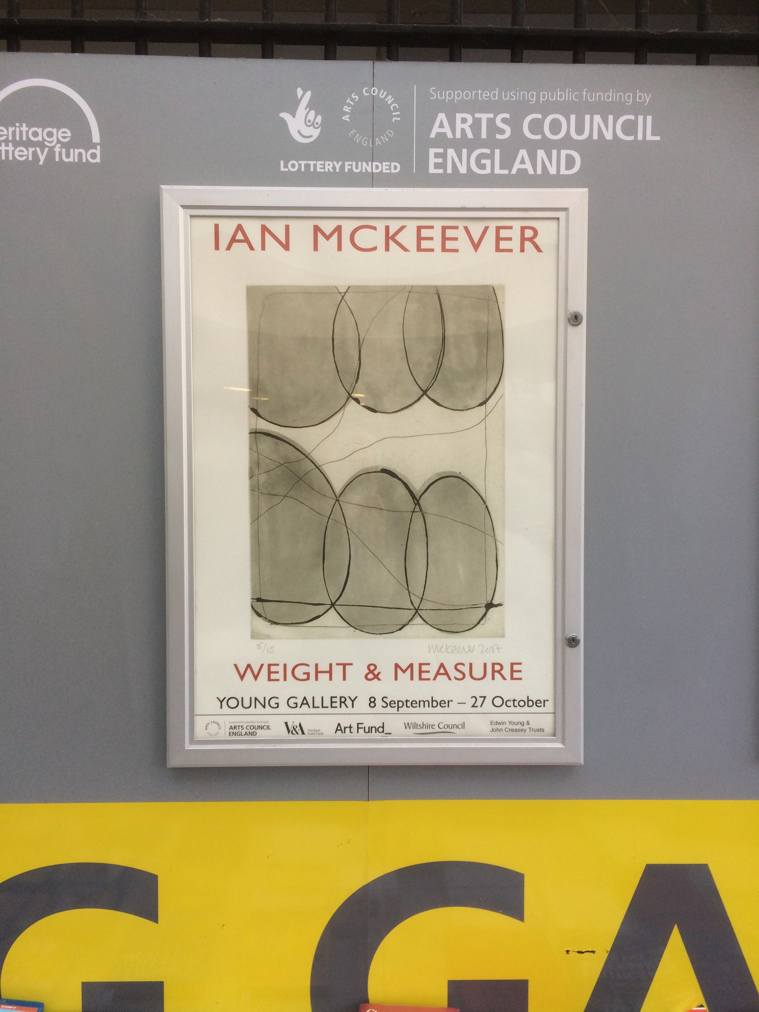 001 - Weight & Measure poster at Young Gallery