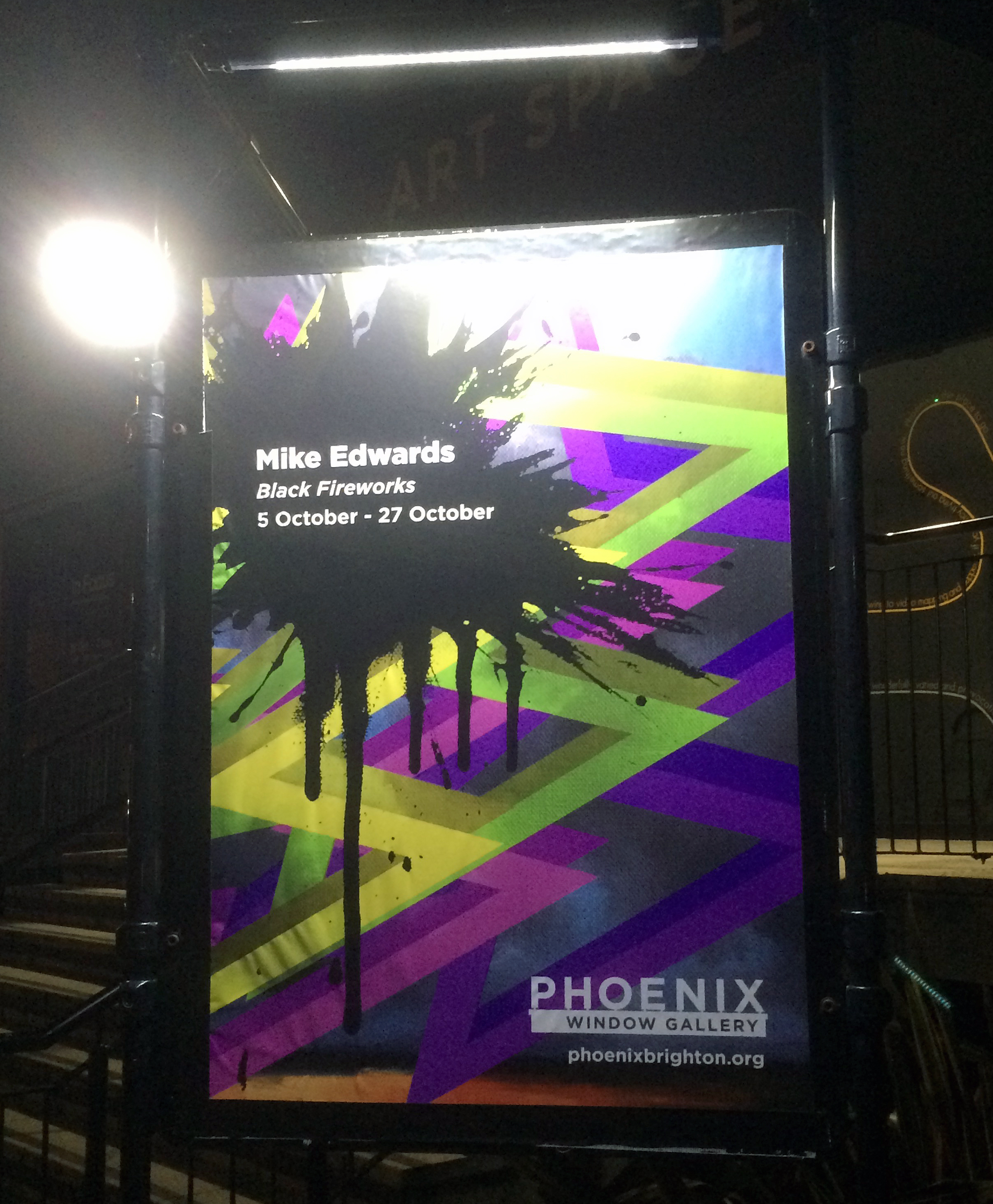 Poster at night